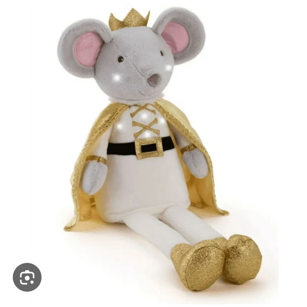 NWT FAO Schwartz Nutcracker Mouse King LIGHT UP 12 Inch Plush Stuffed Animal
